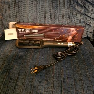 Hair Straightener Brush Black